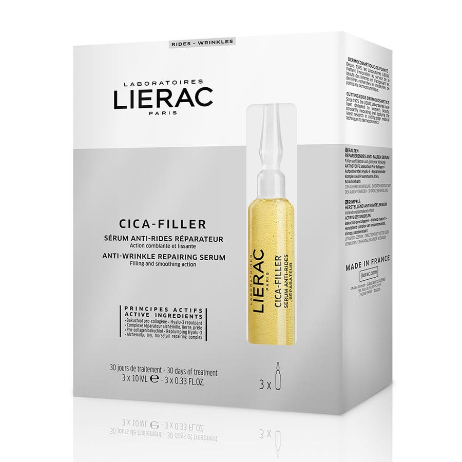 Anri Wrinkle Repairing Serum X 3 Phials X10ml Cica-filler 3 Ampoules de 10ml Cica-filler Lierac