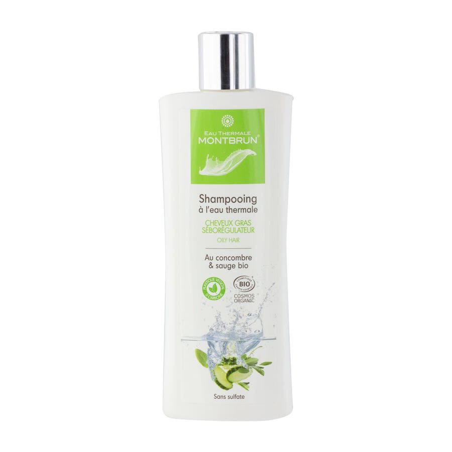 Shampooing A L'eau Thermale Cheveux Gras Seboregulateur 250ml Montbrun