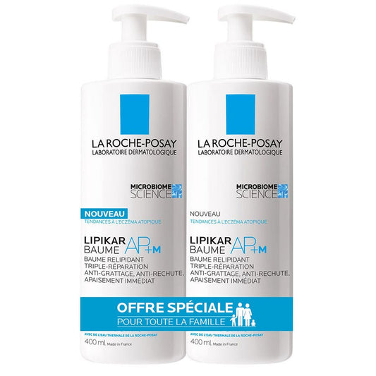 Ap+M Replenishing Balm 2x400ml Lipikar Peaux A Tendance Eczema Atopique La Roche-Posay