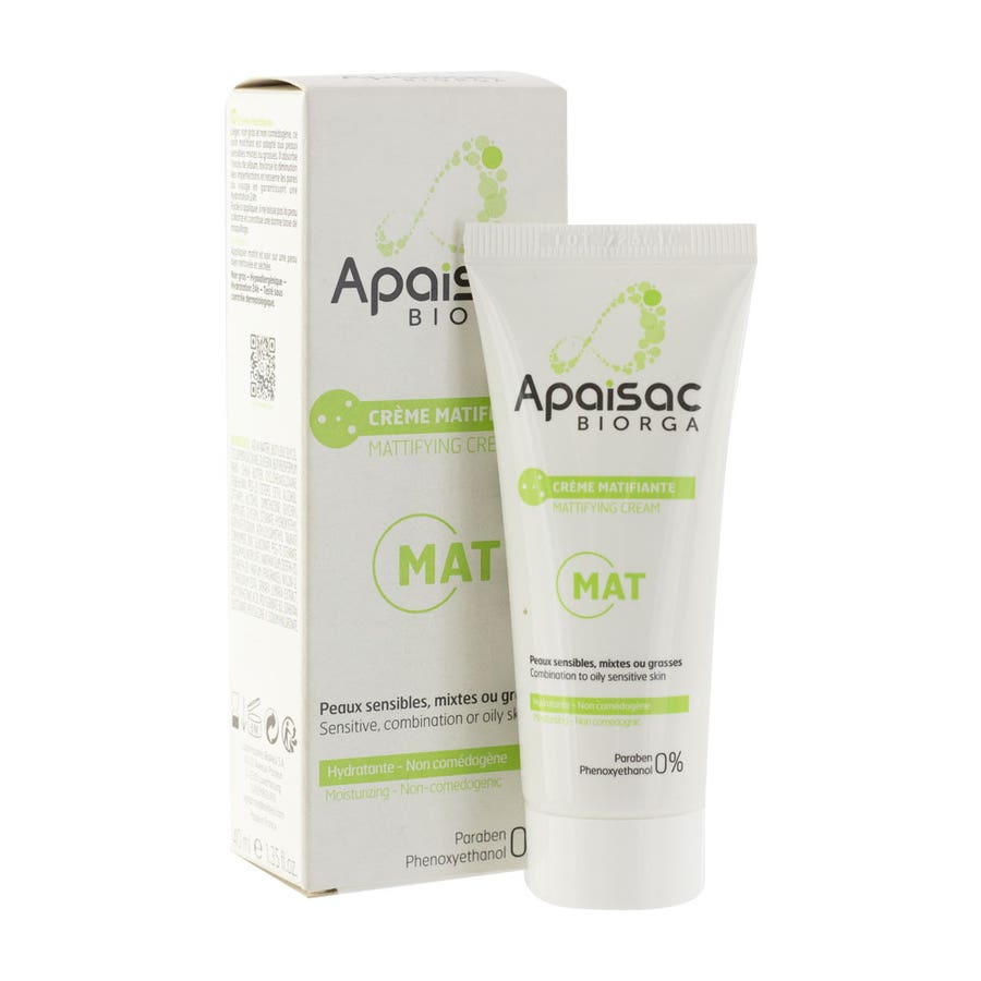 Moisturising And Matifying Emulsion 40ml Apaisac Biorga