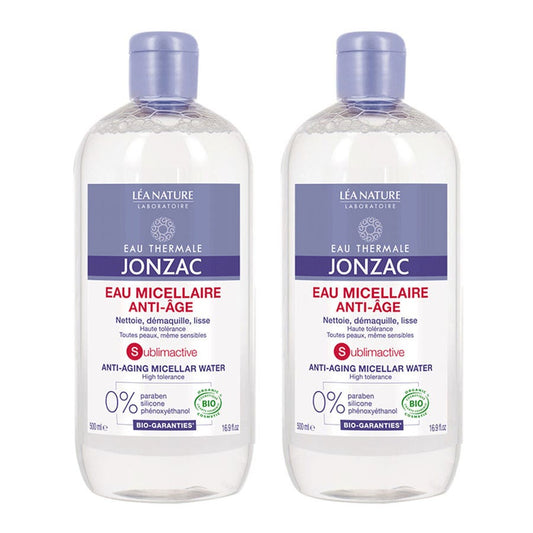 Organic Sublimactive Anti-Aging Micellar Water 2x500ml Eau thermale Jonzac