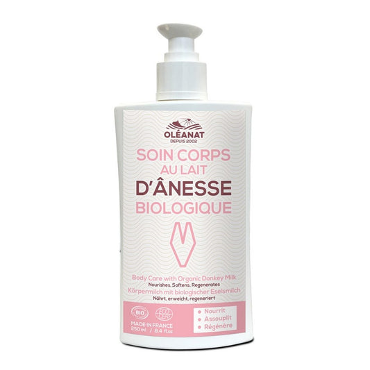 Body Milk With Organic Ass' S Milk 250ml Soins Douceur d'Antan Au Lait D'anesse Bio Oleanat