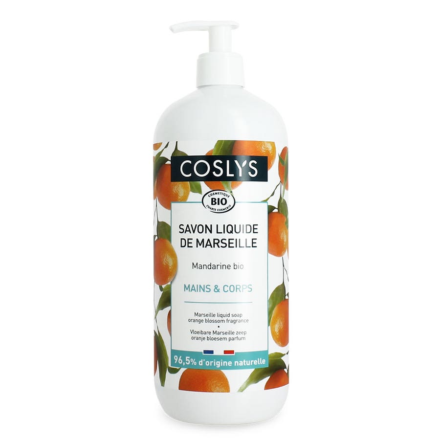 Organic mandarin Marseille liquid soap 1L Hands & Body Coslys