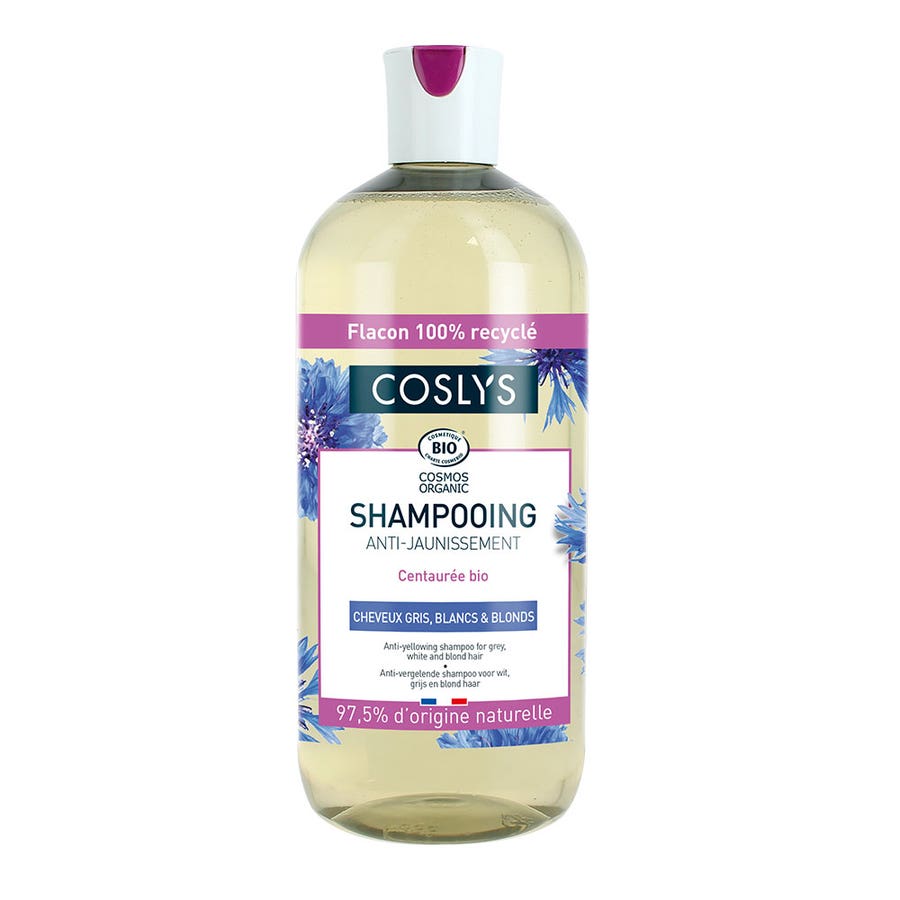 Organic anti-yellowing shampoo 500ml Grey and white hair Coslys