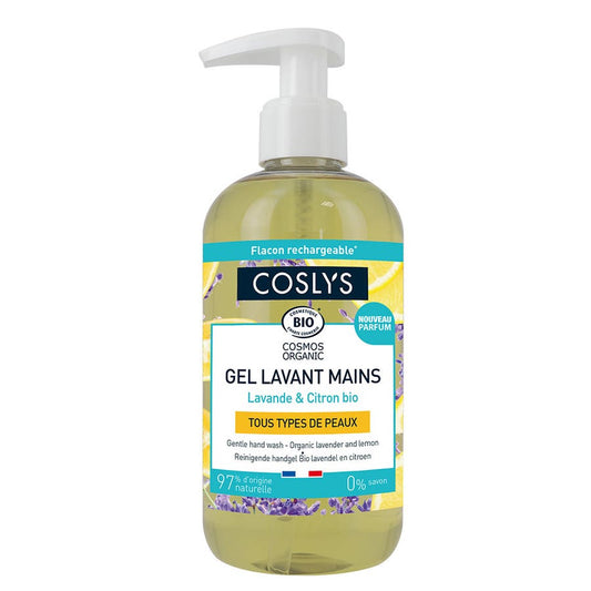 Organic hand washing Gel 300ml Lavender and Lemon Coslys