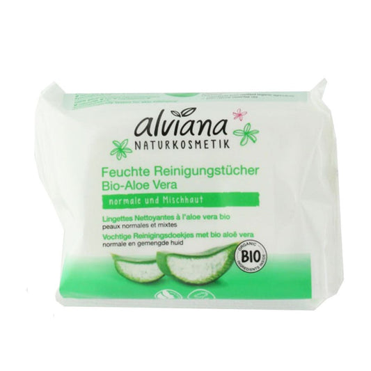 Organic Aloe Vera Cleansing Wipes x25u Alviana