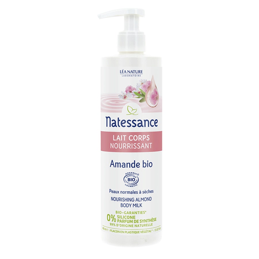 Organic Almond nourishing body lotion 400ml Natessance