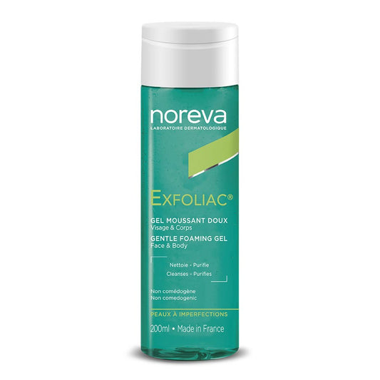 Gentle Foaming Gel Face & Body 200ml Exfoliac Noreva