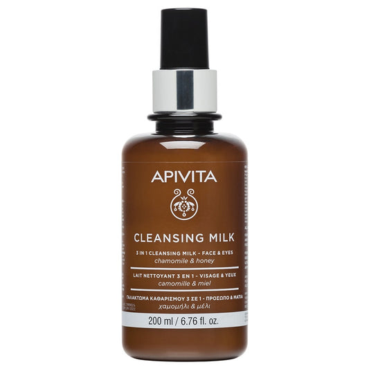 3 in 1 Cleansing Milk 200ml Face & Eyes Apivita