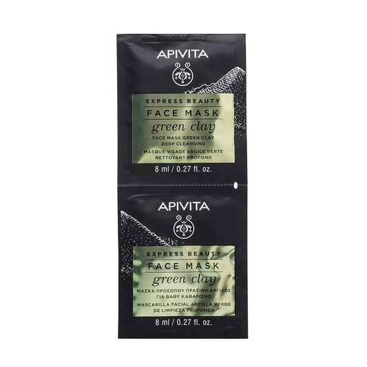 Green Clay Deep Cleansing Face Masks 2x8ml Apivita